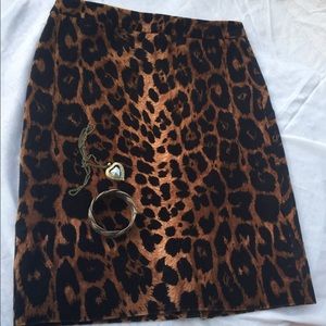 Talbots Leopard Print Pencil Skirt